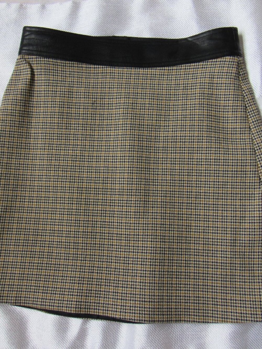 A.L.C. Viscose /Leather Mini Skirt, sz. 0 - Picture 2 of 7